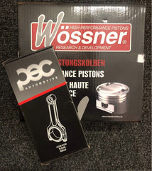 Abarth 500 1.4T Wossner Hard Anodised Forged Pistons and PEC Steel Con Rod Kit-Pistons-Wossner-[By Purdue Performance]