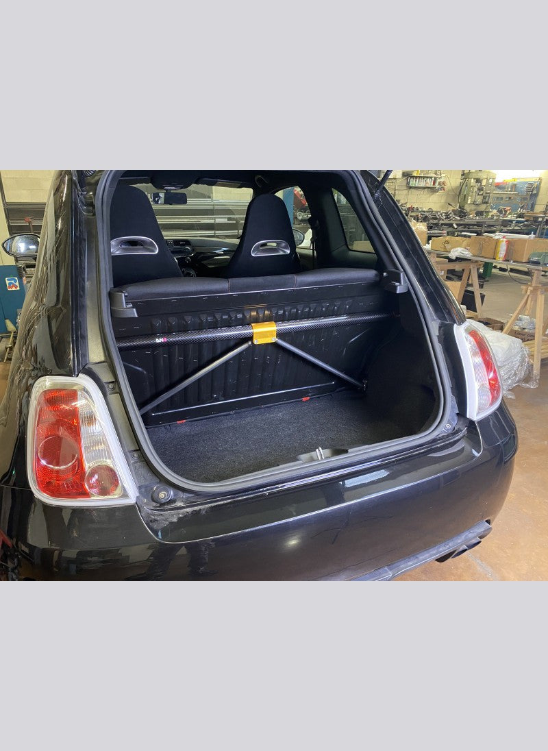 Abarth 500 EU DNA Racing Carbon Fibre Rear Strut Brace with Tie Rods Kit-Rear Strut Brace-DNA Racing-[By Purdue Performance]
