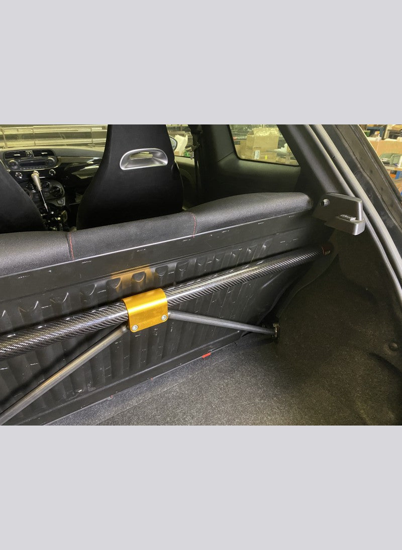 Abarth 500 EU DNA Racing Carbon Fibre Rear Strut Brace with Tie Rods Kit-Rear Strut Brace-DNA Racing-[By Purdue Performance]