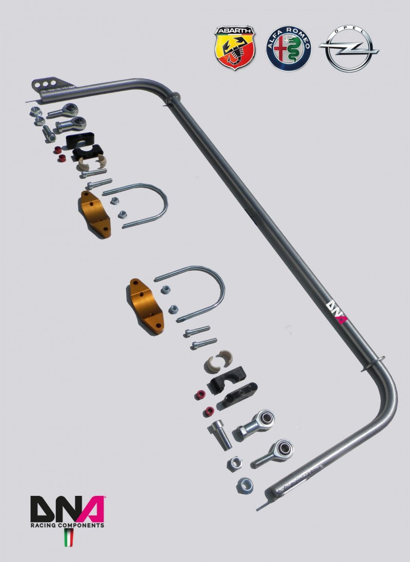Abarth Grande Punto/Evo DNA Racing Rear Adjustable Torsion Bar Kit-Rear Torsion Brace-DNA Racing-[By Purdue Performance]