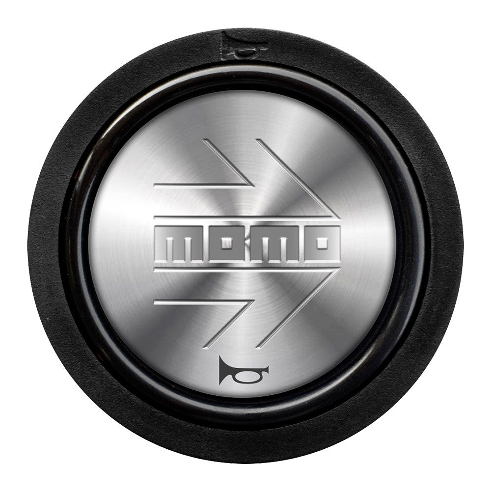Momo 2 Contact Horn Button - Momo Arrow Chrome/Silver-Horn Buttons-Momo-[By Purdue Performance]