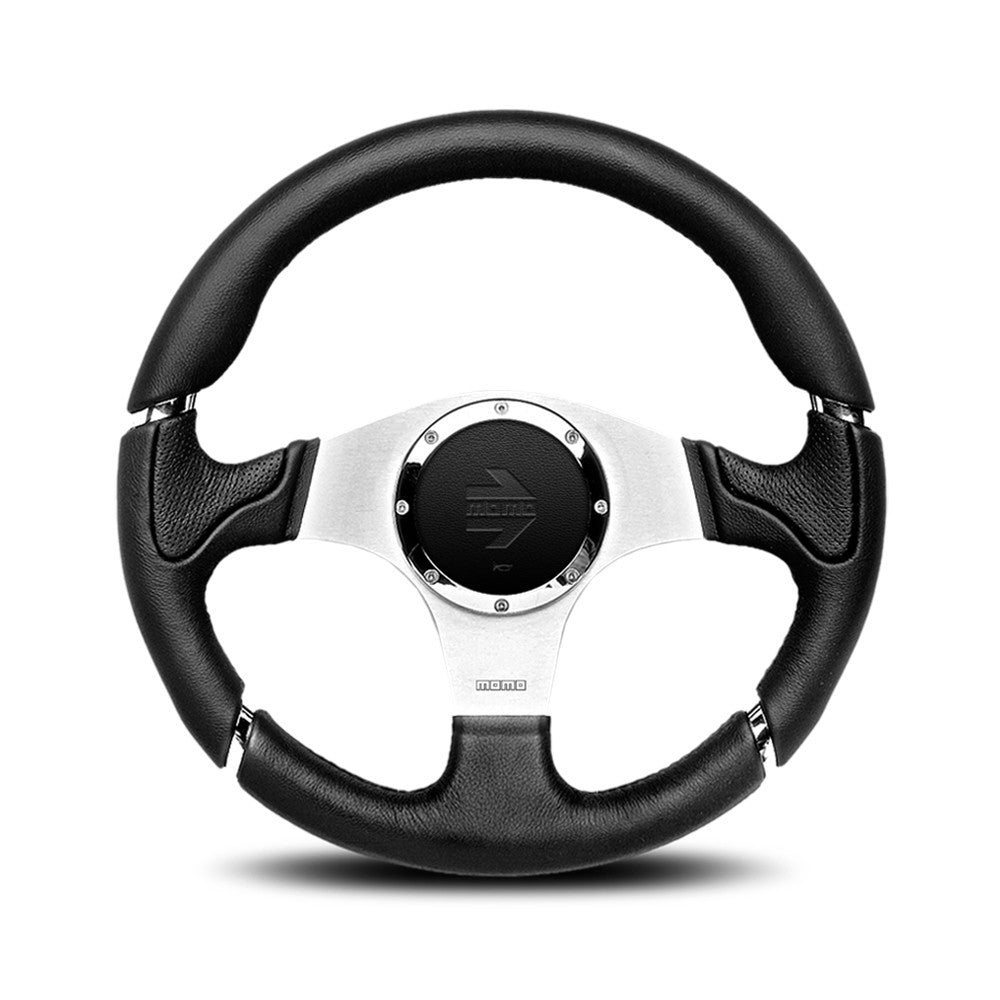 Momo Millenium Steering Wheel - Black Leather 320mm Diameter-Steering Wheels-Momo-[By Purdue Performance]