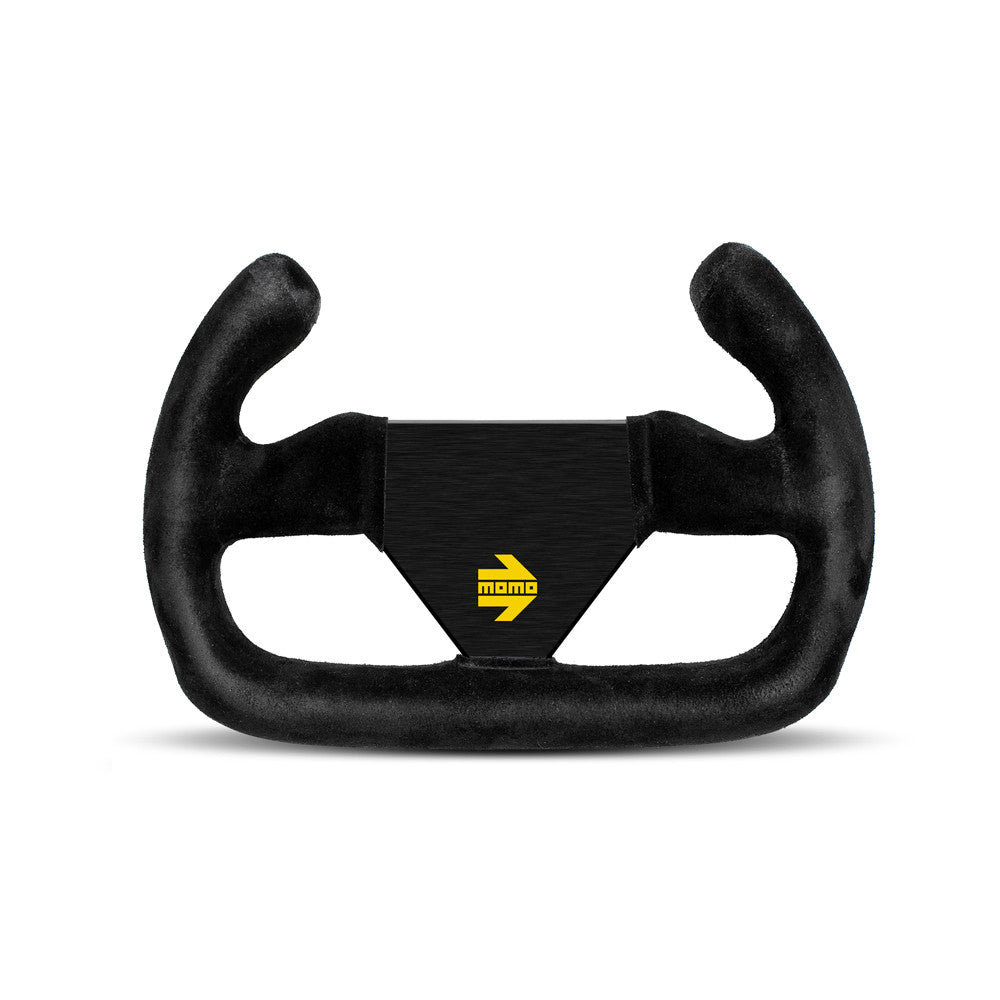 Momo Mod. 12/C Steering Wheel - Black Suede 250mm Diameter-Steering Wheels-Momo-[By Purdue Performance]