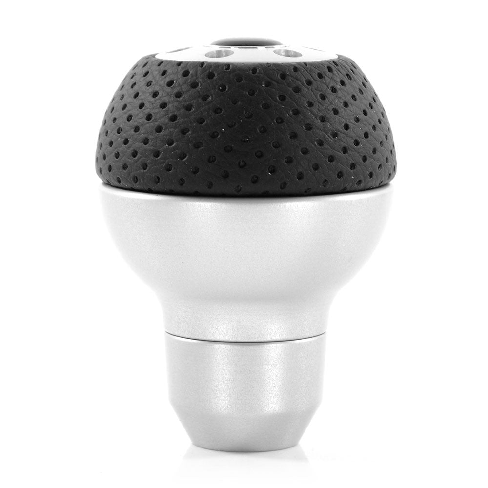 Momo Race Gear Knob - AirLeather/Aluminium-Gear Knobs-Momo-[By Purdue Performance]