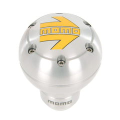 Momo SK 51 Gear Knob - Gloss Silver Aluminium-Gear Knobs-Momo-[By Purdue Performance]