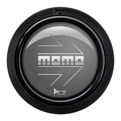 Momo Standard 2 Contact Horn Button - Momo Arrow Gloss Anthracite/Silver-Horn Buttons-Momo-[By Purdue Performance]