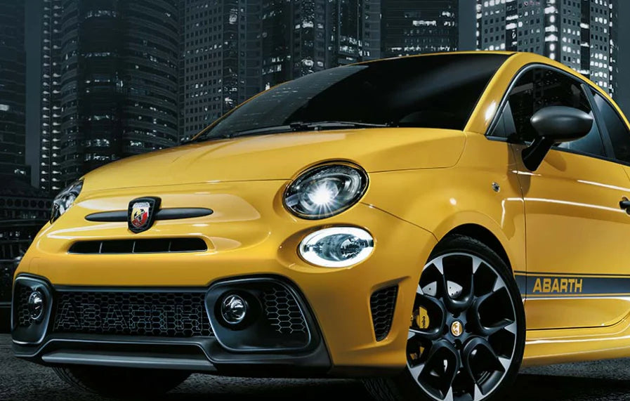Genuine Abarth Mirror Covers, Graphite - 500 Abarth Competizione